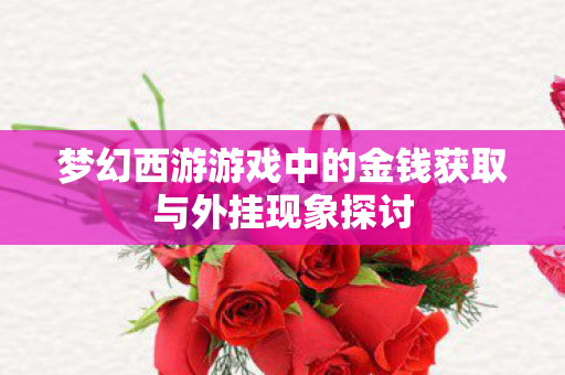 梦幻西游游戏中的金钱获取与外挂现象探讨图片