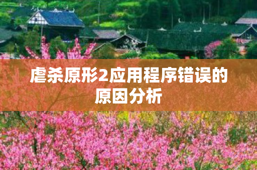 虐杀原形2应用程序错误的原因分析图片