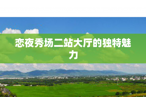 恋夜秀场二站大厅的独特魅力图片