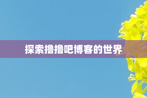 探索撸撸吧博客的世界图片