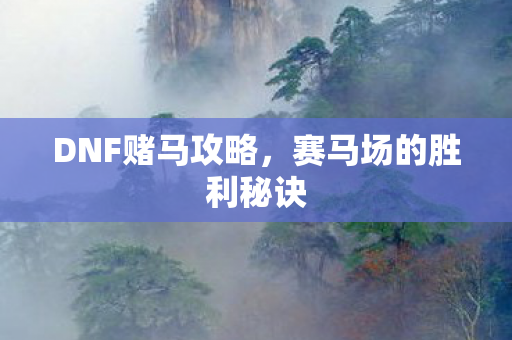 赛马场的胜利秘诀图片