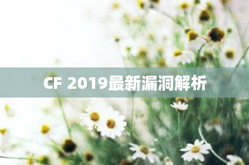 CF 2019最新漏洞解析图片