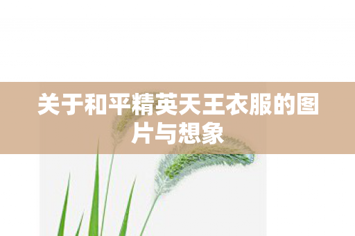 关于和平精英天王衣服的图片与想象图片