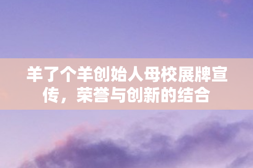 羊了个羊创始人母校展牌宣传图片
