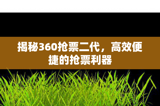 揭秘360抢票二代图片