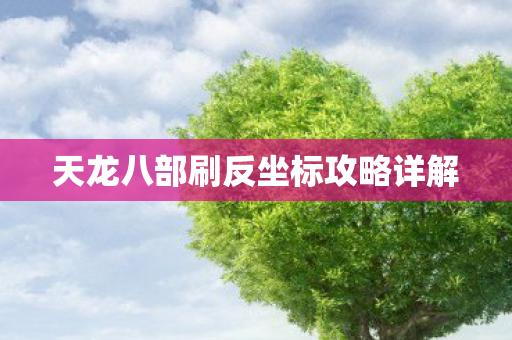 天龙八部刷反坐标攻略详解图片