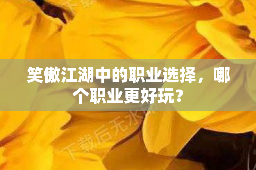 笑傲江湖中的职业选择图片