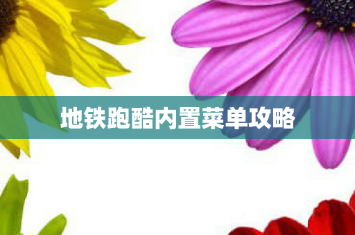 地铁跑酷内置菜单攻略图片