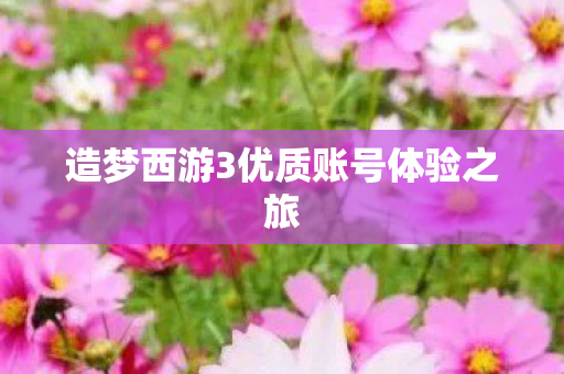 造梦西游3优质账号体验之旅图片