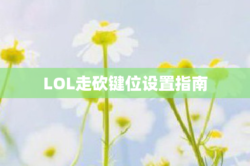 LOL走砍键位设置指南图片