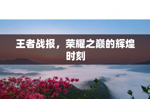 荣耀之巅的辉煌时刻图片