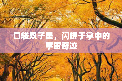 闪耀于掌中的宇宙奇迹图片
