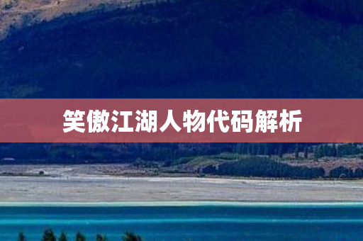 笑傲江湖人物代码解析图片