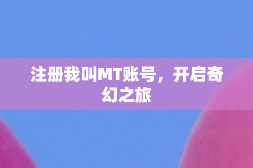 注册我叫MT账号图片