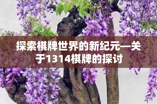 关于1314棋牌的探讨图片