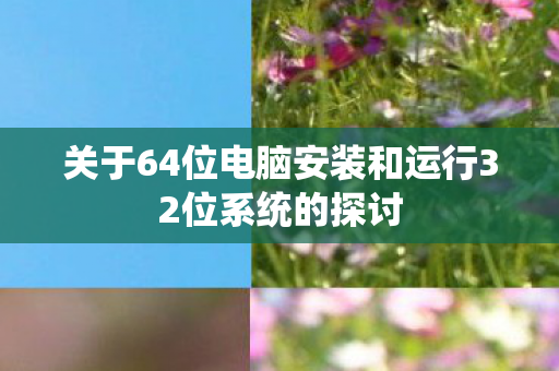 关于64位电脑安装和运行32位系统的探讨图片