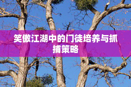 笑傲江湖中的门徒培养与抓捕策略图片