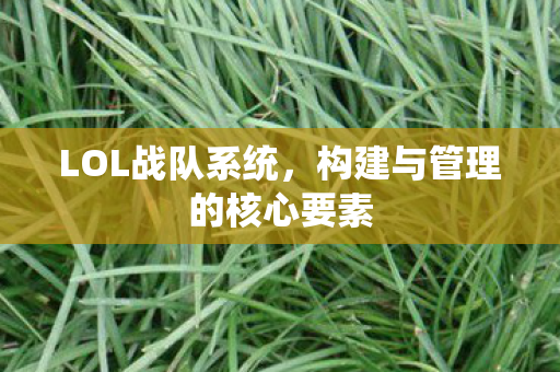 构建与管理的核心要素图片