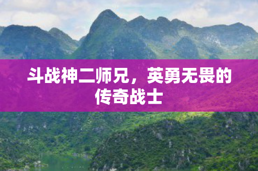 英勇无畏的传奇战士图片