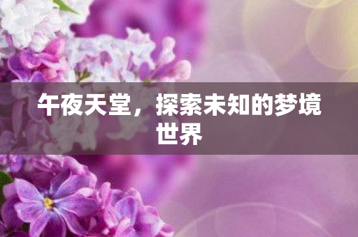 探索未知的梦境世界图片