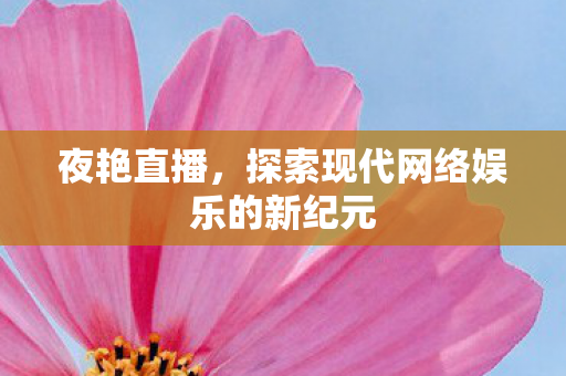 探索现代网络娱乐的新纪元图片