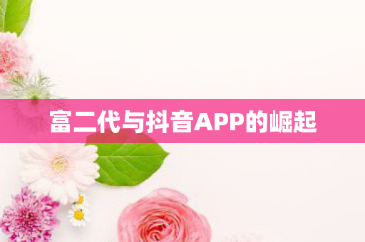 富二代与抖音APP的崛起图片