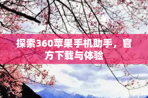 探索360苹果手机助手图片