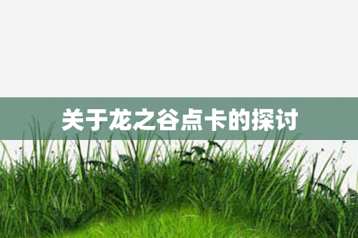 关于龙之谷点卡的探讨图片