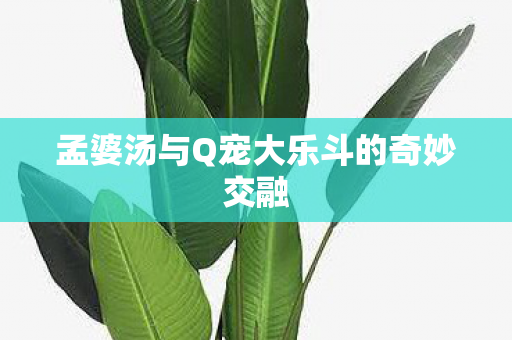 孟婆汤与Q宠大乐斗的奇妙交融图片