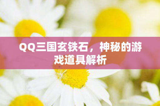 神秘的游戏道具解析图片