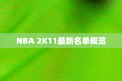 NBA 2K11最新名单概览图片