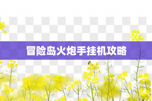 冒险岛火炮手挂机攻略图片