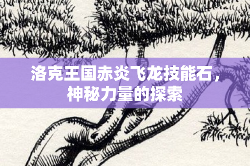 洛克王国赤炎飞龙技能石图片