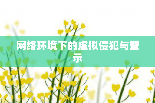 网络环境下的虚拟侵犯与警示图片