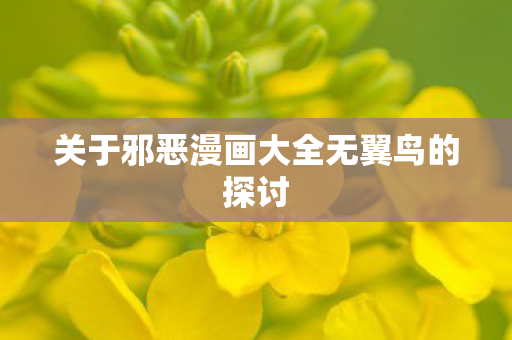 关于邪恶漫画大全无翼鸟的探讨图片