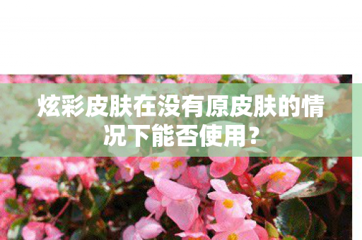 炫彩皮肤在没有原皮肤的情况下能否使用图片