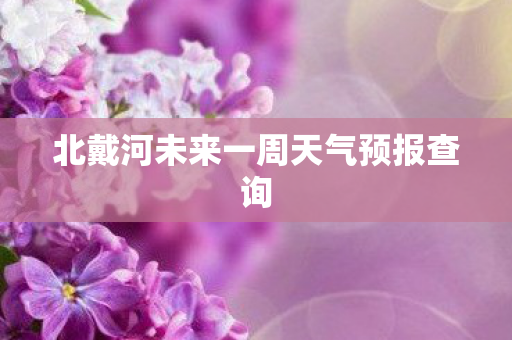北戴河未来一周天气预报查询图片