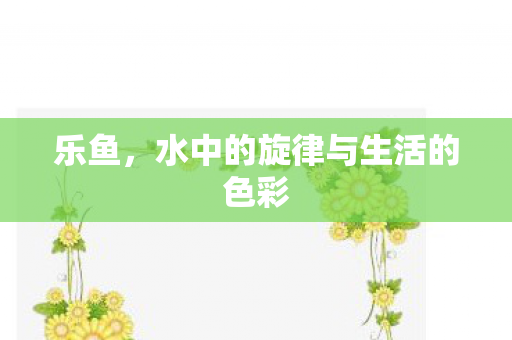 水中的旋律与生活的色彩图片