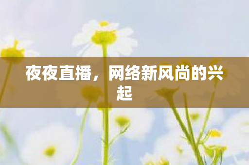 网络新风尚的兴起图片