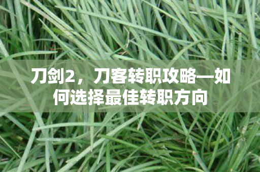 如何选择最佳转职方向图片