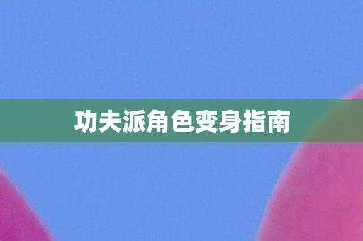 功夫派角色变身指南图片