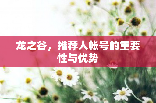 推荐人帐号的重要性与优势图片