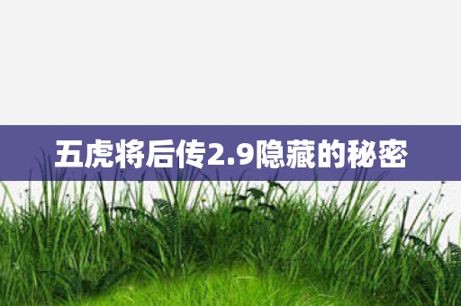 五虎将后传2图片