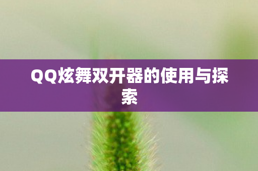 QQ炫舞双开器的使用与探索图片