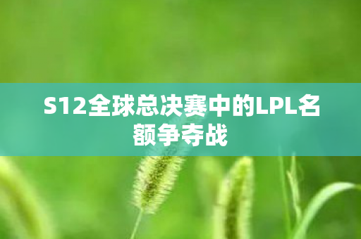 S12全球总决赛中的LPL名额争夺战图片