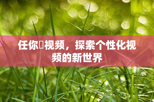 探索个性化视频的新世界图片