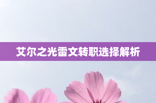 艾尔之光雷文转职选择解析图片