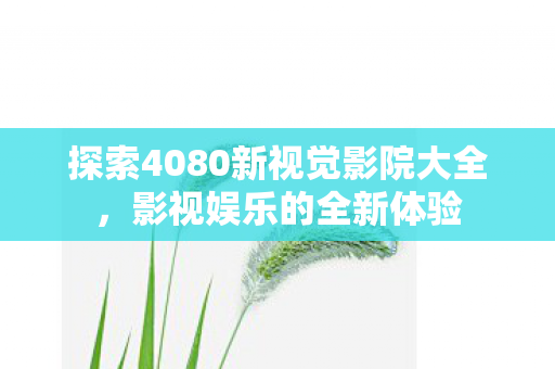 探索4080新视觉影院大全图片