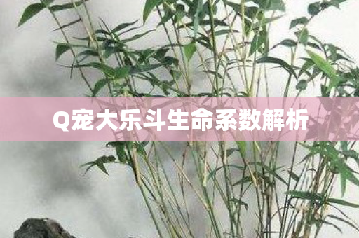 Q宠大乐斗生命系数解析图片