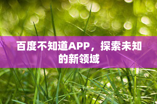 百度不知道APP图片